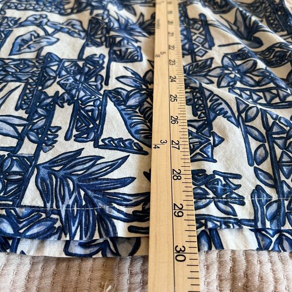 Blue Paradise Hawaiian Aloha Shirt Mens XXL Blue Floral Tropical Button Up - Picture 7 of 8